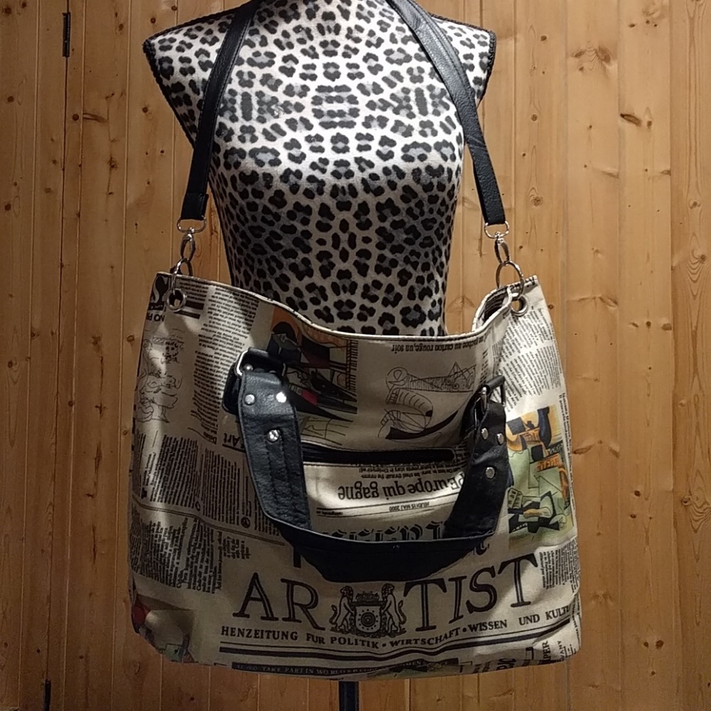 NWT Newspaper Print Handbag